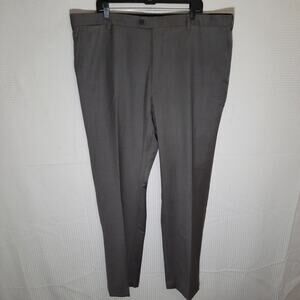 Galante 40x32 Wool Dress Pants Made in Italy Men's Pinstripe Suit Trousers Gray